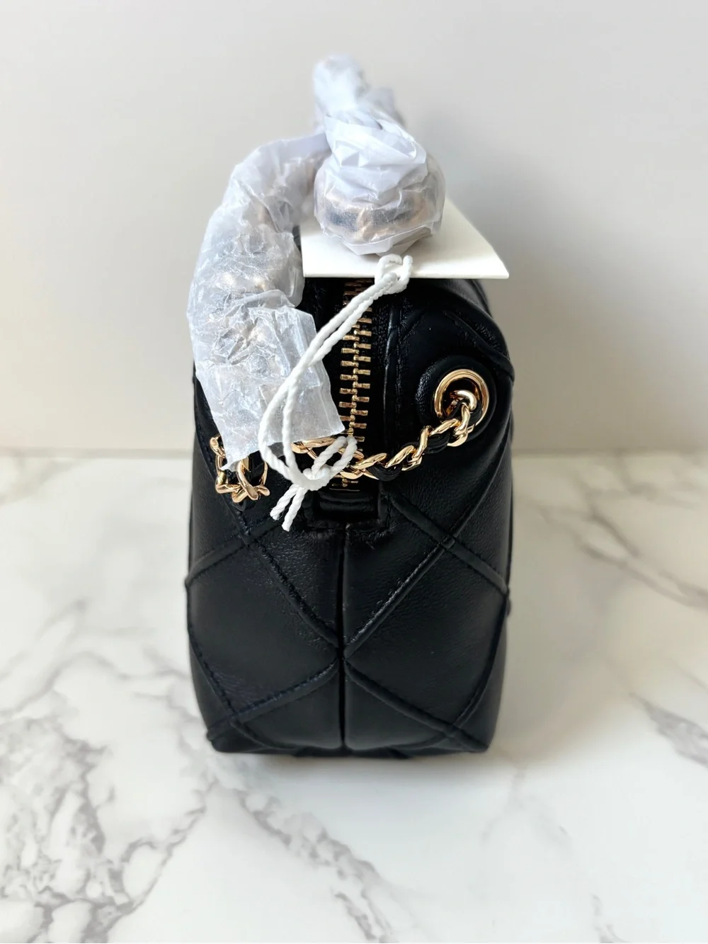 New Tory Burch Fleming Soft Crossbody Bag Black with Gift Box